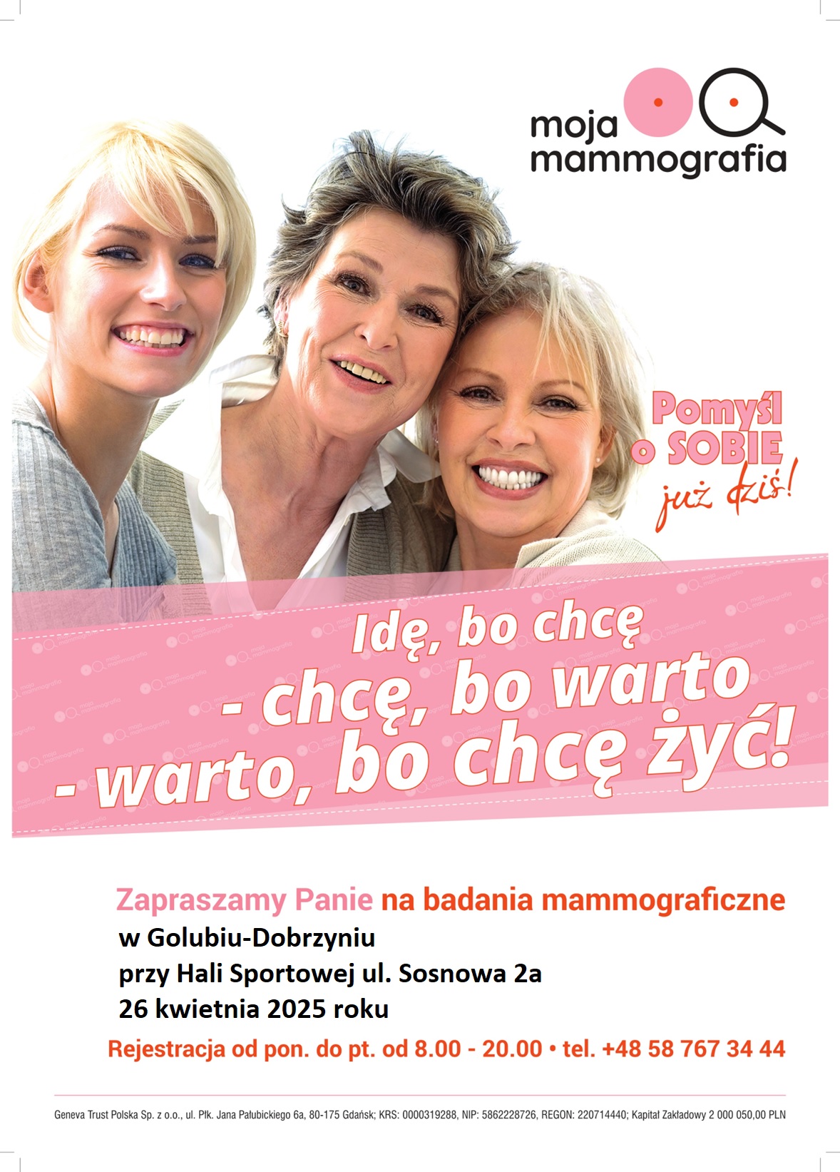 Bezpłatne badania mammograficzne dla mieszkanek Golubia-Dobrzynia